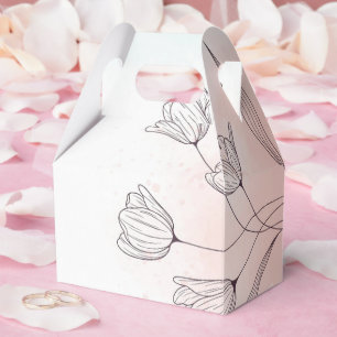 Ballotins Fleurs Aquarelle Rose Romantique