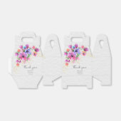 Ballotins Fleurs aquarelles lumineuses boho et feuillage dor (Déplié)