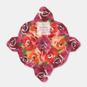 Ballotins Fleurs aquarelles rouge orange claret (Déplié)