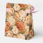 Ballotins Fleurs beiges oranges brûlées vintages (Arrière)