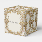 Ballotins Fleurs blanches Ballotin d'or décoratif (Arrière)