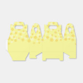 Ballotins Fleurs blanches et jaunes sur Pastel Jaune (Déplié)