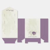 Ballotins fleurs blanches mauve verdure mariage (Déplié)