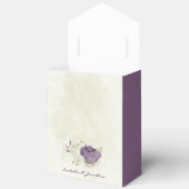 Ballotins fleurs blanches mauve verdure mariage (Ouvrir)