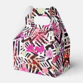 Ballotins Fleurs blanches noires et colorées chic motif fave (Verso)