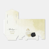 Ballotins fleurs blanches noires or feuille mariage (Déplié)