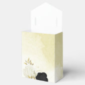 Ballotins fleurs blanches noires or feuille mariage (Ouvert)