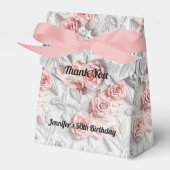 Ballotins Fleurs blanches roses d'anniversaire (Verso)