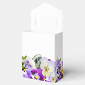 Ballotins Fleurs blanches violettes de naissance Merci (Ouvert)