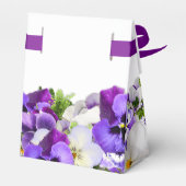 Ballotins Fleurs blanches violettes de naissance Merci (Arrière)