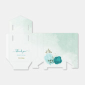Ballotins fleurs bleu clair turquoise mariage (Déplié)