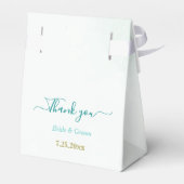 Ballotins fleurs bleu clair turquoise mariage (Arrière)