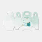 Ballotins fleurs bleu clair turquoise mariage (Déplié)