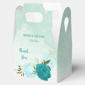 Ballotins fleurs bleu clair turquoise mariage (Ouvert)