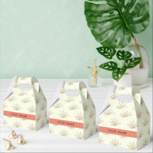 Ballotins Fleurs bleues et rouges, rouge, votre nom