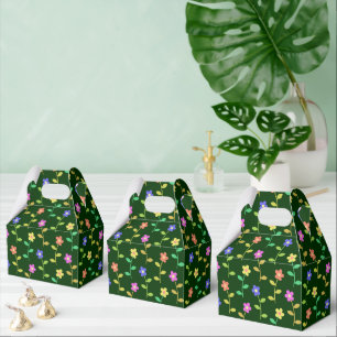 Ballotins Fleurs colorées, Motif Floral, Verdure, Boho
