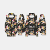 Ballotins Fleurs d'ananas sur Gable noir (Déplié)