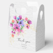 Ballotins Fleurs d'aquarelle Boho brillantes et verdure doré (Ouvert)