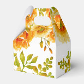 Ballotins Fleurs d'aquarelle orange et mariage feuille (Arrière)