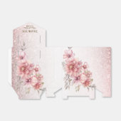 Ballotins Fleurs d'aquarelle rose fêtards Parties scintillan (Déplié)