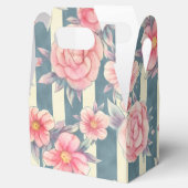 Ballotins Fleurs d'aquarelle rose sur bandes (Ouvert)