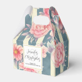 Ballotins Fleurs d'aquarelle rose sur les bandes Mariage (Verso)