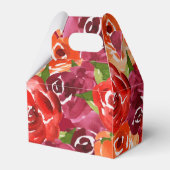 Ballotins Fleurs d'aquarelle rouge orange Claret (Arrière)