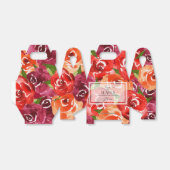 Ballotins Fleurs d'aquarelle rouge orange Claret (Déplié)