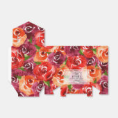 Ballotins Fleurs d'aquarelle rouge violet foncé (Déplié)