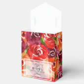 Ballotins Fleurs d'aquarelle rouge violet foncé (Ouvert)