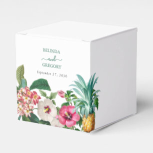 Ballotins Fleurs d'aquarelle tropicale et Mariage de verdure