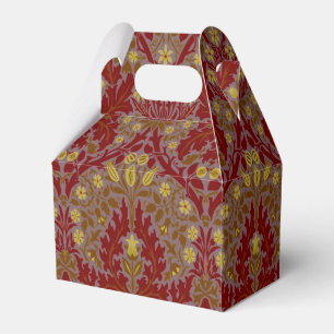 Ballotins Fleurs d'Automne Vintage Rouge Or William Morris