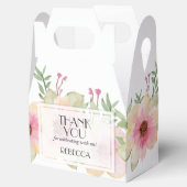 Ballotins Fleurs de cerisier rose à l'aquarelle Merci  (Ouvert)