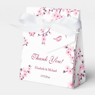 Ballotins Fleurs de cerisier rose blanc personnalisable 