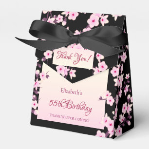 Ballotins Fleurs de cerisier rose noir Anniversaire