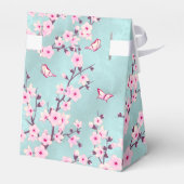 Ballotins Fleurs de cerisier rose Turquoise | Mariage person (Arrière)