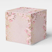 Ballotins Fleurs de cerisier roses Paillettes dorées Boîte d (Verso)