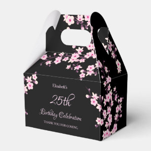 Ballotins Fleurs de cerisiers Merci noir rose