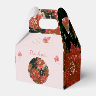 Ballotins Fleurs de corail Papillon Merci Floral