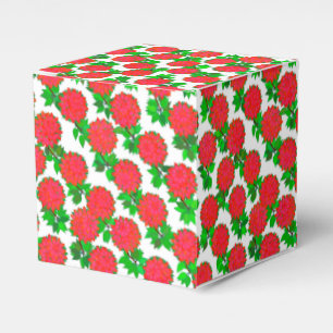 Ballotins Fleurs de dahlia en rouge profond