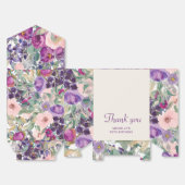 Ballotins Fleurs de feuillage rose blush violet pour anniver (Déplié)
