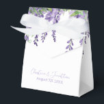 Ballotins Fleurs de glycine à l'aquarelle violette<br><div class="desc">Cette boîte-cadeau romantique à la mariage présente une aquarelle fleurie et une glycine violette. Des vignes délicates de fleurs de glycine sont représentées sur la partie supérieure.</div>