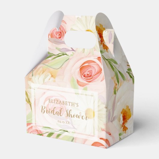 Ballotins Fleurs de jardin chic pour Baby Shower (Verso)