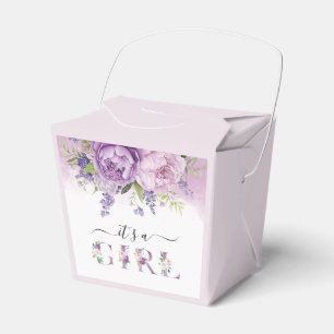 Ballotins Fleurs De Jardin Violet Et Rose Baby shower Fille