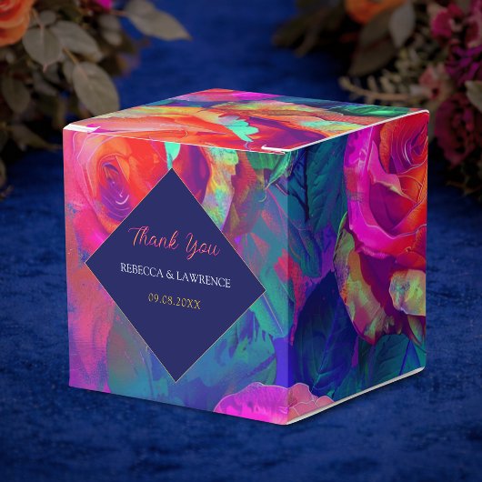 Ballotins Fleurs de mariage chic colorées lumineuses