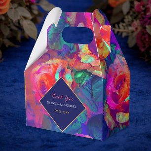 Ballotins Fleurs de mariage chic colorées vives