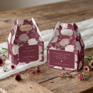 Ballotins Fleurs de mariage Hydrangea Bourgogne Remerciement