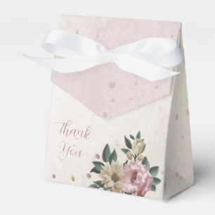 Ballotins fleurs de mariage roses et champagne romantiques