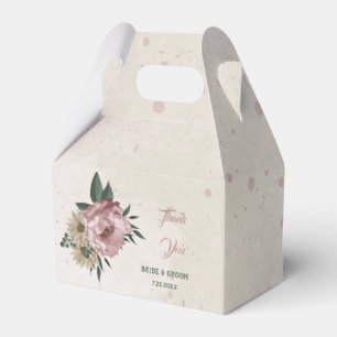 Ballotins fleurs de mariage roses et champagne romantiques