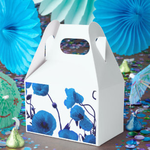 Ballotins Fleurs de pavot à aquarelle florale bleue Été jard